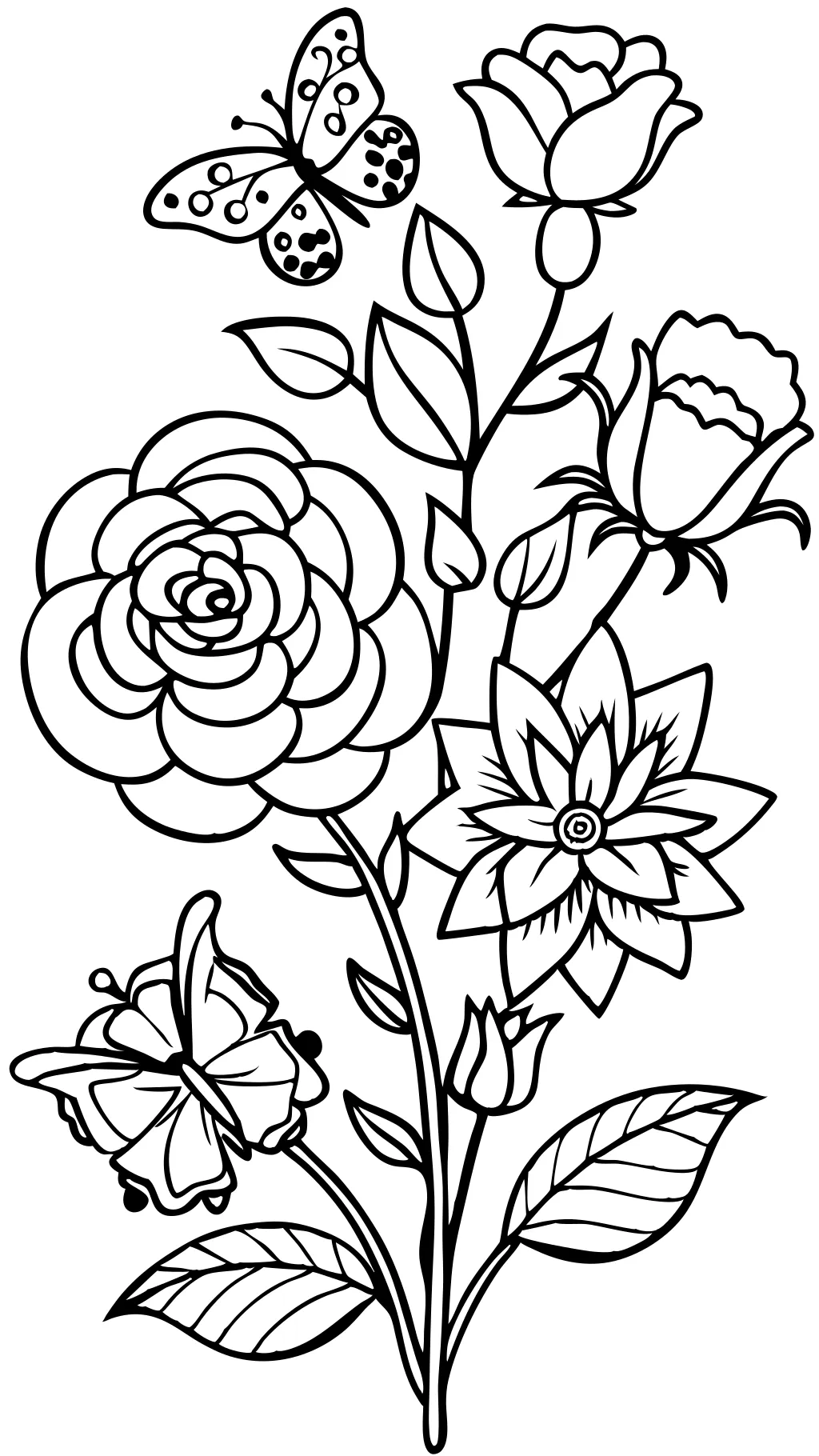 flower coloring book pages